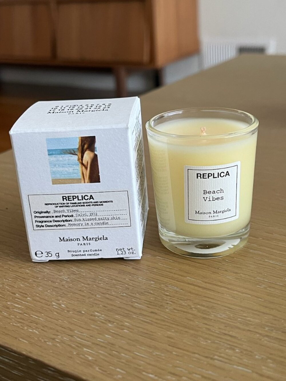 Maison Margiela Replica Beach Vibes Mini Candle 35g/1.23oz NIB